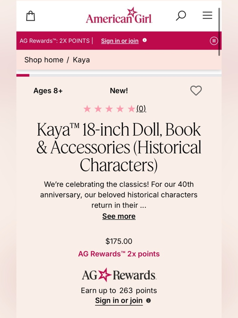 American Girl Kaya, Tepee & bedroll, & dog tatlo & gear